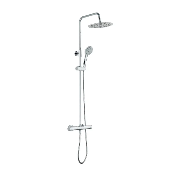 COLUMNA ERGOS TERMOSTÁTICA ROCIADOR ACERO 25CM