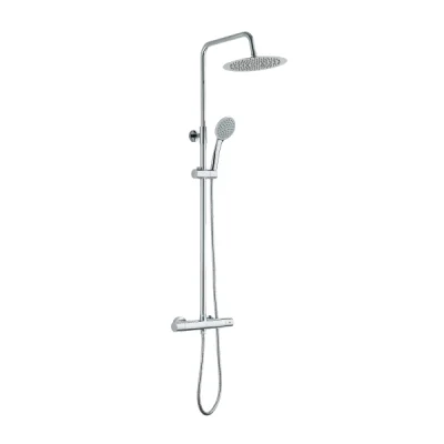 COLUMNA ERGOS TERMOSTÁTICA ROCIADOR ACERO 25CM